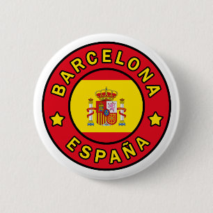 Badge Rond 5 Cm Barcelone Espagne