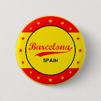 Barcelone, Espagne, cercle aux couleurs du drapeau