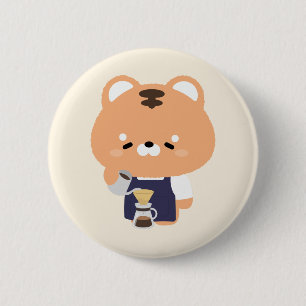Badge Rond 5 Cm Barista Tigre Mignon