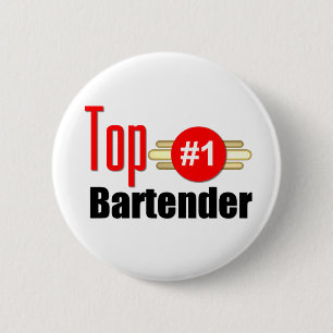 Badge Rond 5 Cm Barman supérieur