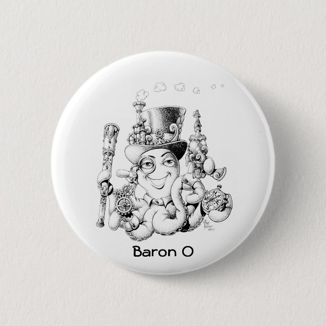 Badge Rond 5 Cm Baron O Button (Devant)