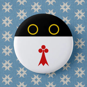 Badge Rond 5 Cm Barony of Naevehjem Insigne de la population