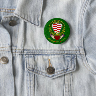Badge Rond 5 Cm Barrett Irish Shield & Claddagh