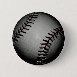 Badge Rond 5 Cm Base-ball noir