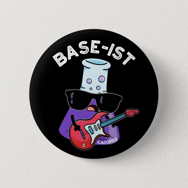 Badge Rond 5 Cm Base ist Funny Chimie Pun Dark BG (Devant)