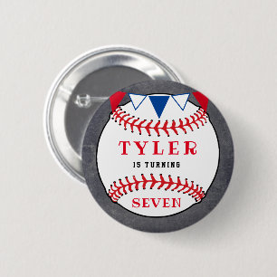 Badge Rond 5 Cm Baseball Sports Chalkboard fête d'anniversaire