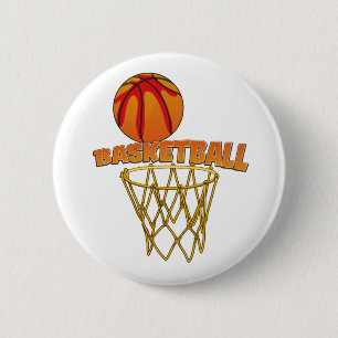 Badge Rond 5 Cm Basket-ball