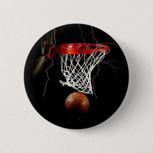 Badge Rond 5 Cm Basket-ball