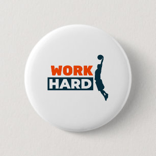 Badge Rond 5 Cm Basket-ball dur