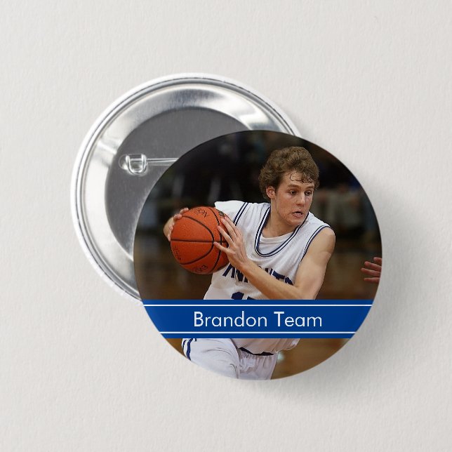 Badge Rond 5 Cm Basket-ball Sport Photo (Devant & derrière)