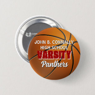 Badge Rond 5 Cm Basket-ball sur mesure de l'équipe universitaire r