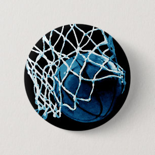 Badge Rond 5 Cm Basket bleu