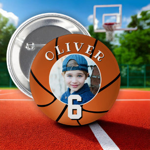 Badge Rond 5 Cm Basketball Anniversaire de enfant Age Photo