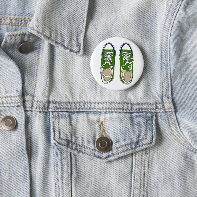 Badge Rond 5 Cm Baskets verts (En situation)