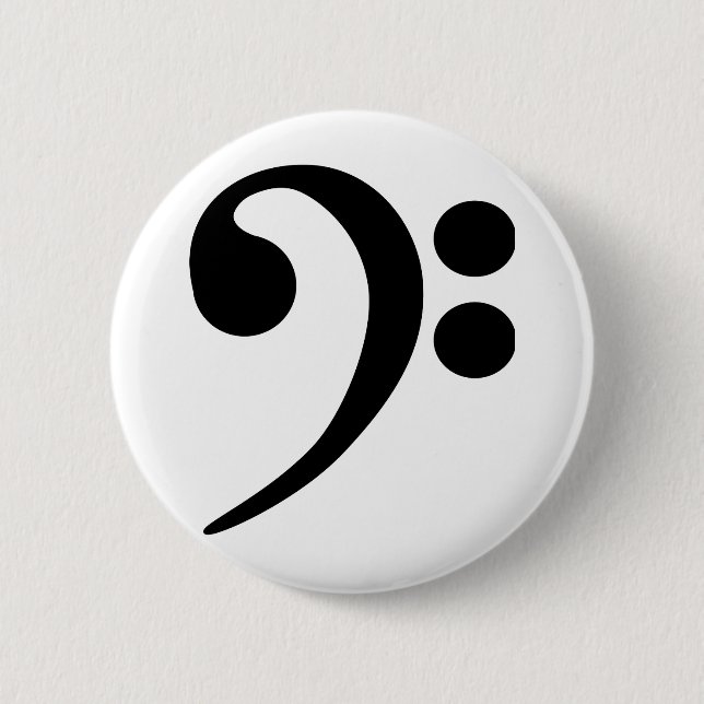 Badge Rond 5 Cm Bass clef (Devant)