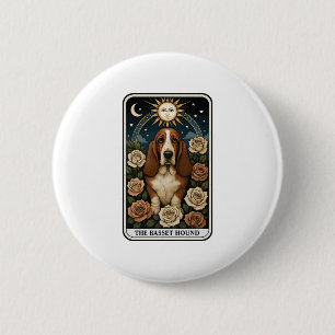 Badge Rond 5 Cm Basset Hound