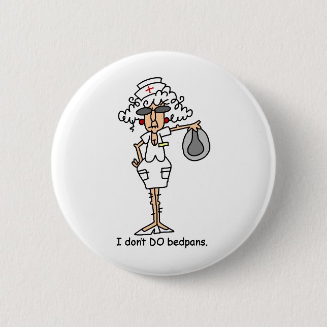 Badge Rond 5 Cm Bassins de lit ! (Devant)