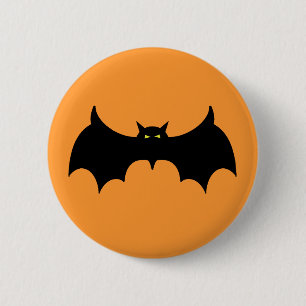 Badge Rond 5 Cm Bat d'Halloween