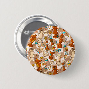 Badge Rond 5 Cm bataille d'échecs