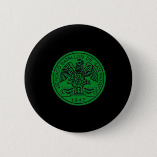 Badge Rond 5 Cm Bataillon St Patrick San Patricios Irlandais Mexic