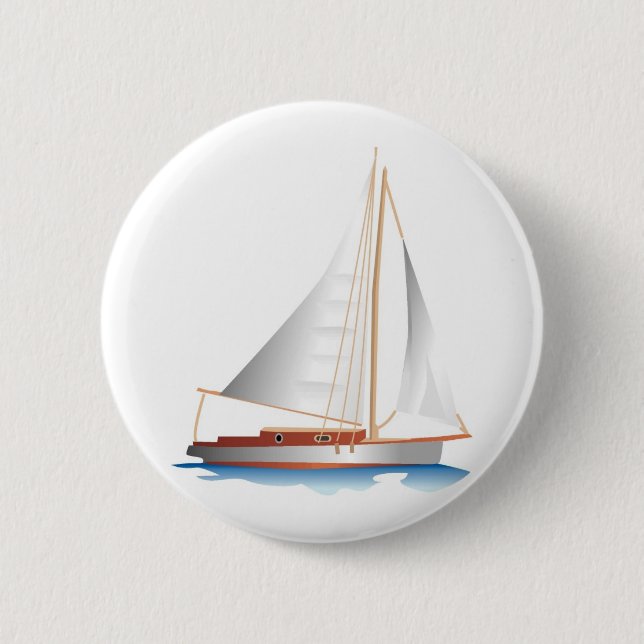 Badge Rond 5 Cm Bateau à voile Gradient Style (Devant)