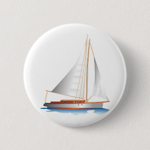Badge Rond 5 Cm Bateau à voile Gradient Style