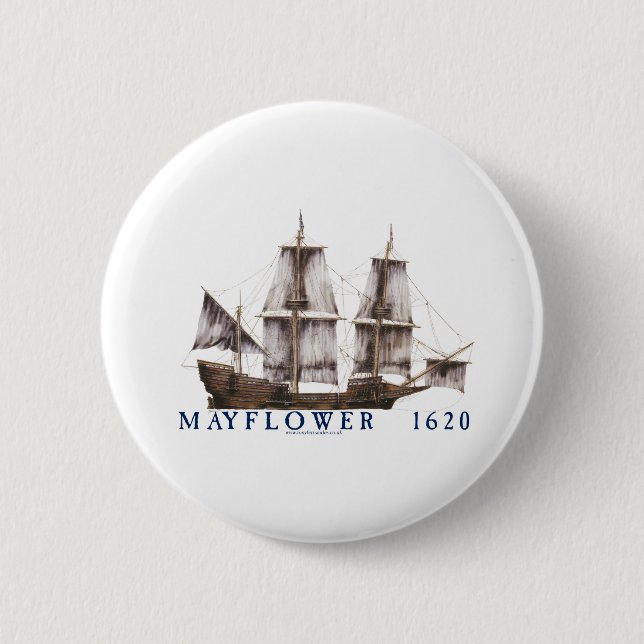 Badge Rond 5 Cm bateau de la fleur printanière 9 (Devant)