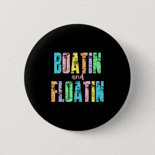 Badge Rond 5 Cm Bateau et flottage Vie lacustre Rivière Vacances d