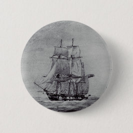 Badge Rond 5 Cm Bateaux Graphiques de l'Océanie Fine Art