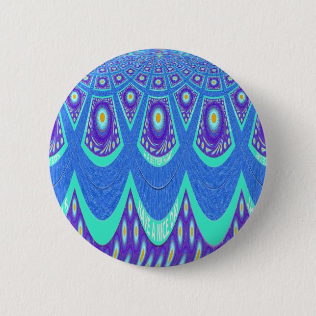 Badge Rond 5 Cm Batik bleu (Devant)