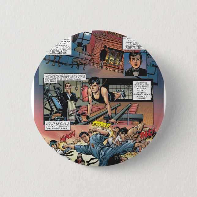 Badge Rond 5 Cm Batman - Bruce Wayne Origines 1 (Devant)