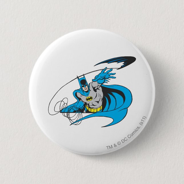 Badge Rond 5 Cm Batman lance Batarang 3 (Devant)