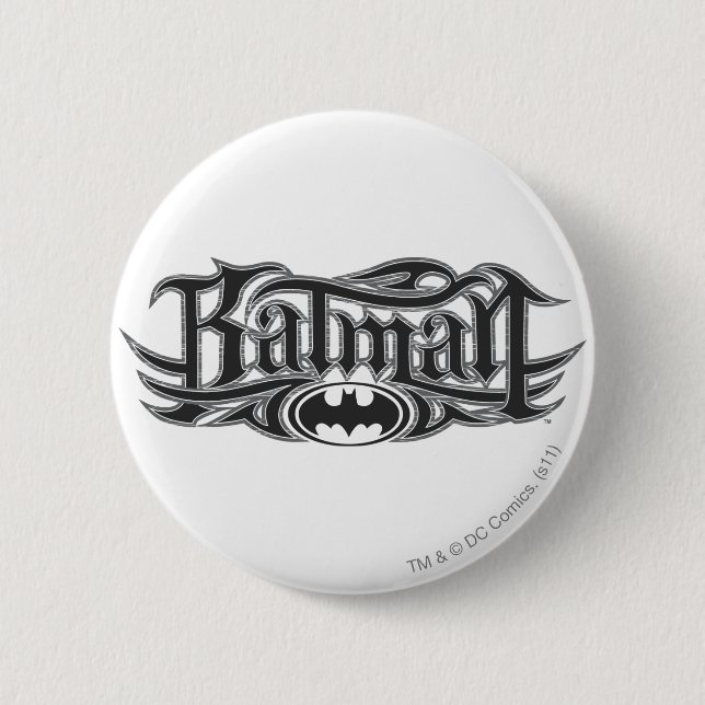 Badge Rond 5 Cm Batman | Logo stylisé (Devant)