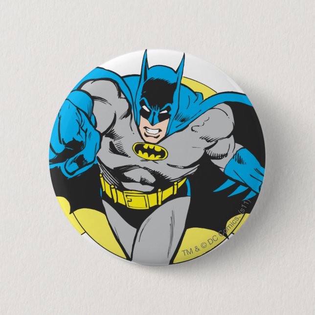 Badge Rond 5 Cm Batman Lunges En Avant (Devant)