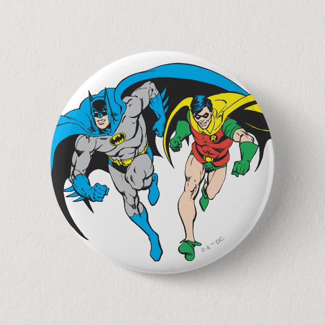 Badge Rond 5 Cm Batman & Robin (Devant)