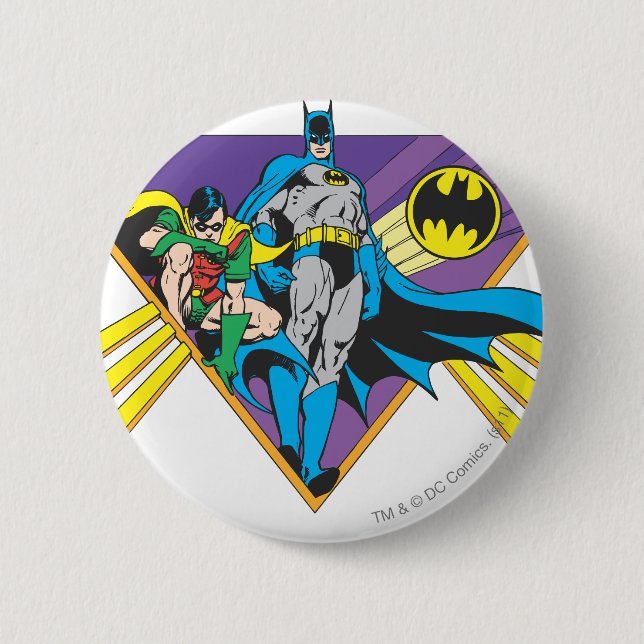 Badge Rond 5 Cm Batman & Robin 2 (Devant)