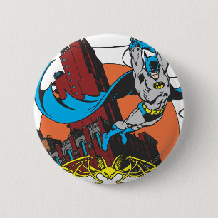 Badge Rond 5 Cm Batman Swings De Skyscraper 2