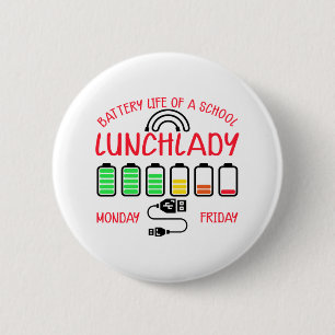 Badge Rond 5 Cm Batterie Vie D'Une Lunette D'École