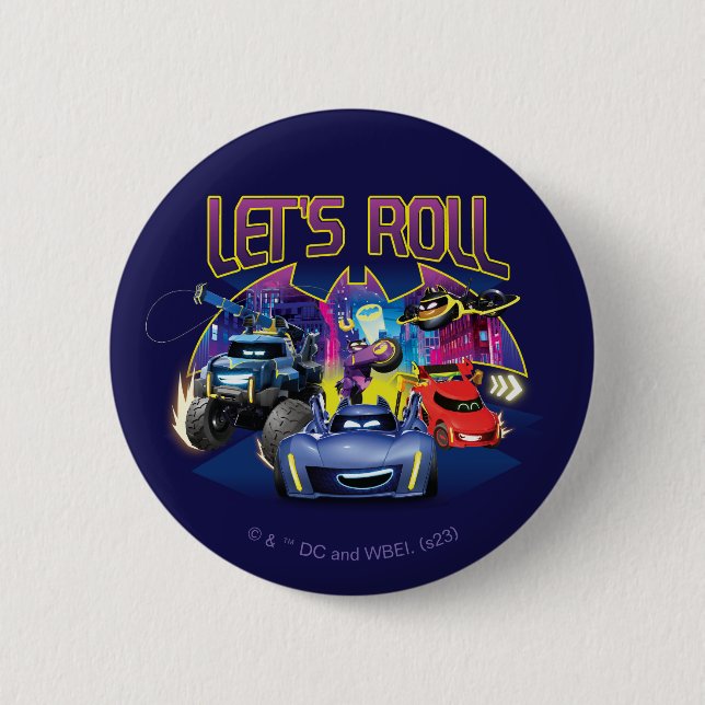 Badge Rond 5 Cm Batwheel™ Team - Let's Roll (Devant)