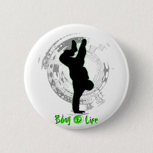 Badge Rond 5 Cm Bboy bouton des 4 vies