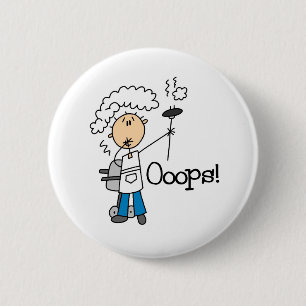 Badge Rond 5 Cm BBQ détérioré