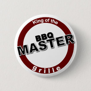 Badge Rond 5 Cm BBQ Master King of the Grille