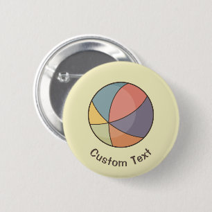 Badge Rond 5 Cm Beach Ball