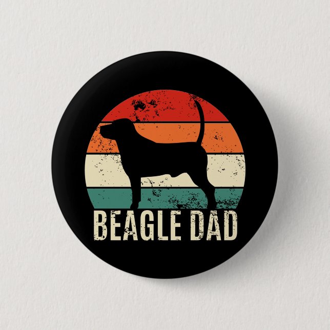 Badge Rond 5 Cm Beagle papa (Devant)