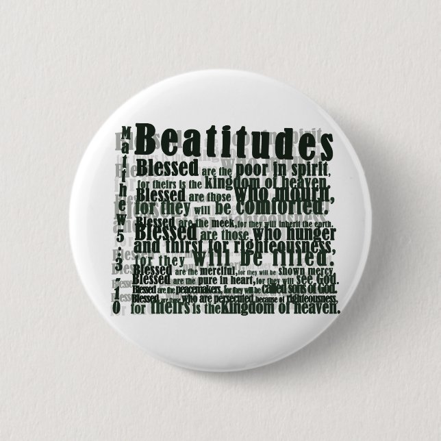 BADGE ROND 5 CM BÉATITUDES (Devant)