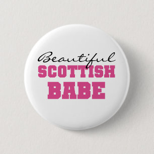 Badge Rond 5 Cm Beau bébé écossais