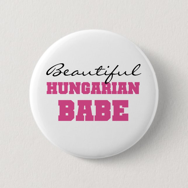 Badge Rond 5 Cm Beau bébé hongrois (Devant)