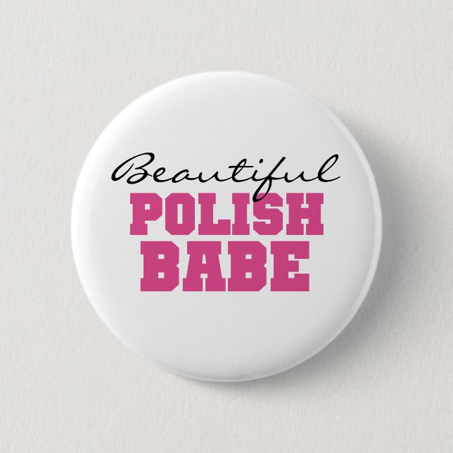Badge Rond 5 Cm Beau bébé polonais (Devant)