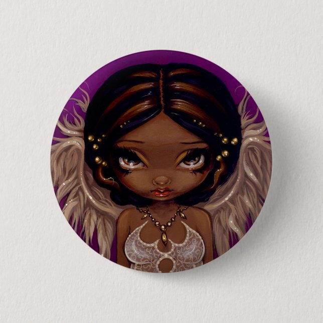 Badge Rond 5 Cm Beau bouton de yeux (Devant)