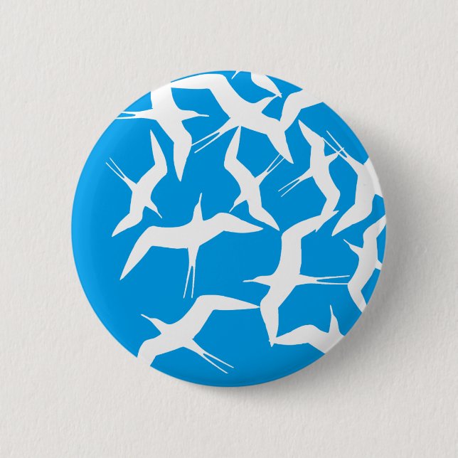 Badge Rond 5 Cm Beau Flying Birds Motif Produit (Devant)
